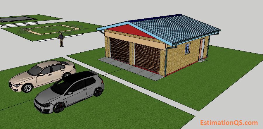 24x24 Detached double garage brick_12_EstimationQS.com