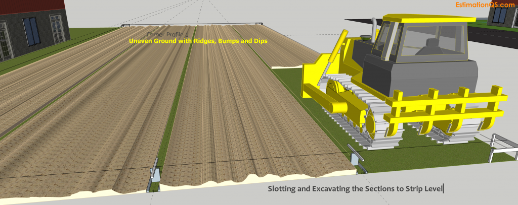Drawing Fig.1 - Slotting and Excavating Ground Sections to Strip Level