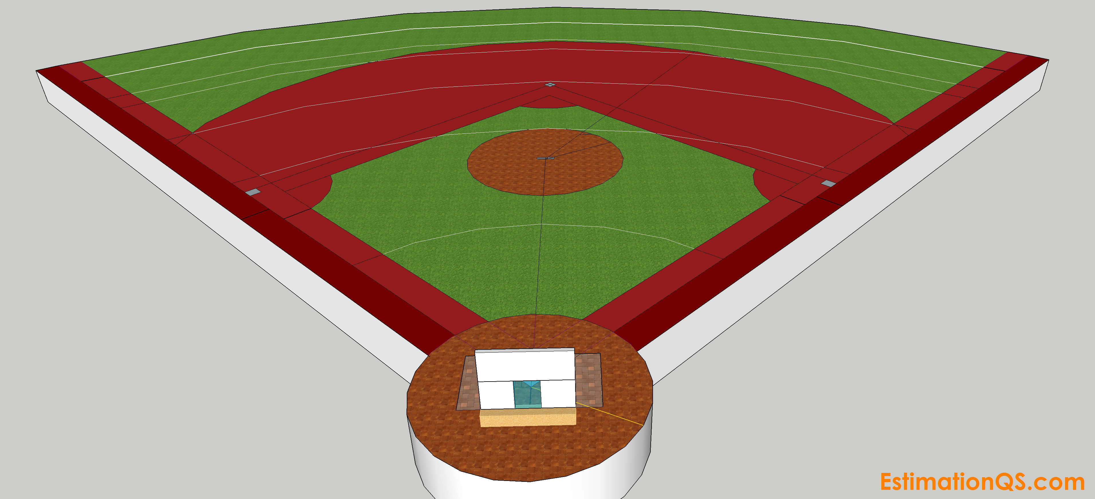 How To Build a Wiffle Ball Field in your Backyard (With Sketch Drawings and Diagrams) Wiffle Ball Field_Layout Isometric View_3 CUT