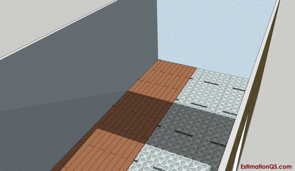Fig 2 - Laminate Floor Laying the Rows