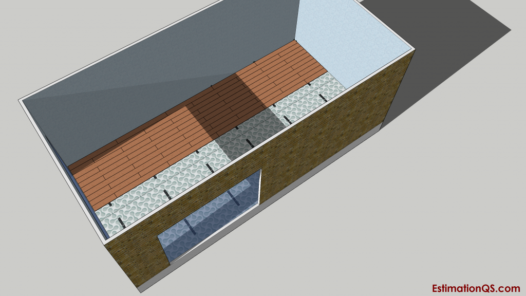 Fig 4 - Laminate Floor Laying the Rows