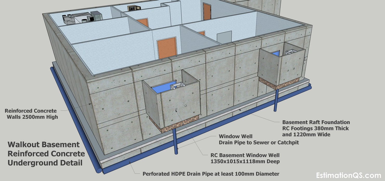 RC Walkout Basement Underground Detail CUT