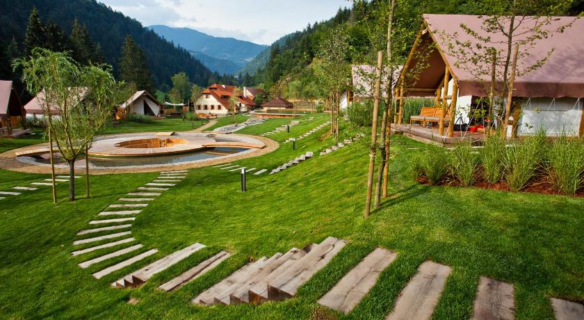 Herbal Glamping Resort Ljubno Slovenia - Glamorous Camping (4) Timber Railway Sleepers Path