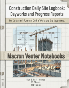 Construction Daily Site Logbook Dayworks and Progress Reports_Amazon